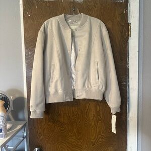 NWT Beige Bomber Jacket